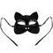 Venetian Black Cat Mask - Masquerade Costume Half Face Eye Mask for Kids and Adults